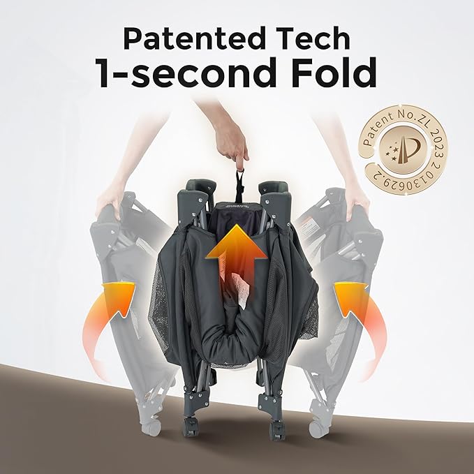 Pamo Babe Pack and Play 1-Second Setup 4-in-1 Portable Crib for Baby with Bassinet, Mosquito Net, Changing Table & Toy Arch