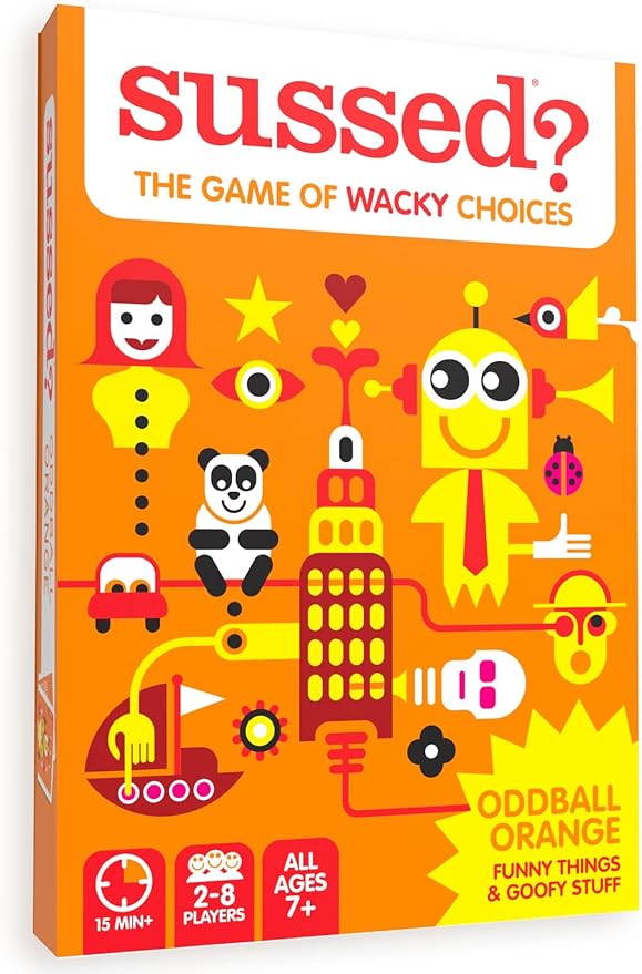 SUSSED The Wacky ‘What Would You Do’ Travel Card Game - Social Fun for Kids and Teens - Easy Game for Families & Road Trips - Ages 7+ - Orange Pack