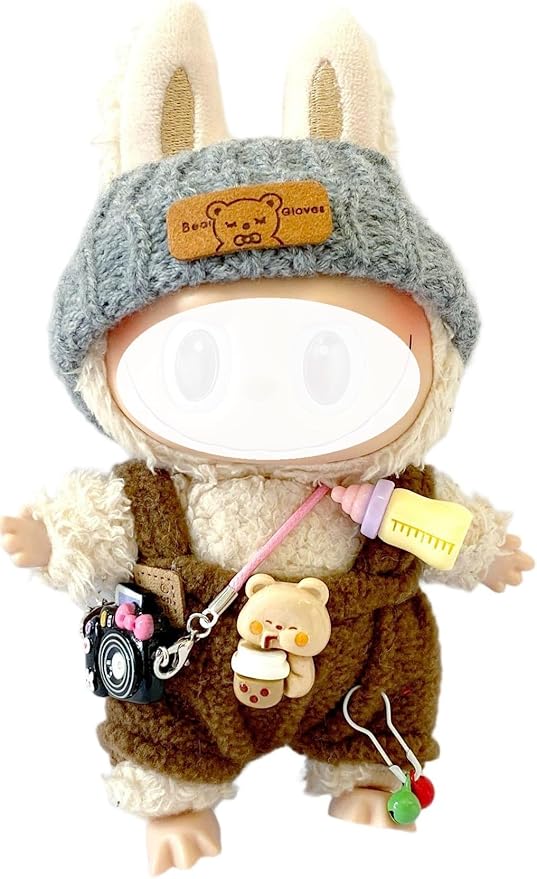 Clothes for LA BUBU 17cm Doll (NO Doll),Outfit for LA BUBU,Dress and Hairpin Set for LABUBU Dress Up,Accessories for LA BUBU