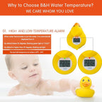 b&h Baby Thermometer, The Infant Baby Bath Floating Toy Safety Temperature Thermometer (Winking Duck)