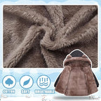 Infant Baby Winter Coat Bear Hooded Jacket Warm Fleece Snowsuit Windproof Outerwear for Toddler Boy Girl 9M-4T
