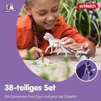 Schleich Horse Club - 32PC Horse and Carriage Picnic Playset - With Pony, Toy Dog, Action Figure and More - Interactive Play for Kids Ages 5+