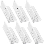 6 Pcs Self Adhesive Silicone Corner Protectors Cute Elephant Pattern Edge Guards Safety Baseboard Corner Blocks Decotive Baby Proofing Corner Cushion for Wall, Furniture & Sharp Corners -White