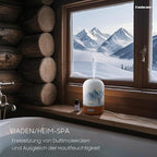 Aromatherapy Essential Oil Diffuser with Lavender Oils, 6 in 1 Ultrasonic 100ML Aromatherapy Scent Humidifier Vaporizer with Dense fine Mist, Timer, Auto-Off (Winter-Lavender)