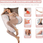 Pregnancy Pillow, Maternity Pillow for Pregnant Women, Full Body Pillow for Pregnant Women Sleeping, Support for Back, Belly, Legs, HIPS