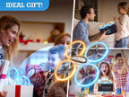 Q9s Drones for Kids,Cool RC Drone with Altitude Hold and Headless Mode,Hobby Quadcopter with Blue&Orange Light,2 Batteries and Remote Control,Birthday and Xmas Gifts Toys for Boys and Girls,Orange