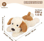 Puppy Stuffed Animals, Microwavable Stuffed Animal Adorable Fluffy Dog Plush for Warmth, Heatable & Coolable Lavender Scent Puppy Plush Toys, Cute Soft Dog Plushies for Kids & Adults Girls Boys Gifts