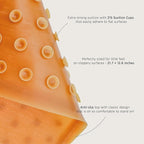 HEVEA Baby & Toddler Bath Mat - 100% Natural Rubber Non Slip Bathtub Mat for Baby - Upcycled, Danish Design - Safe & Sustainable Bathroom Essential (Natural)