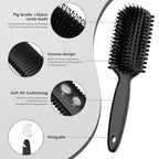 Curl Defining Brush, Curly Hair Brush, Slick Back Hair Brush, For Combing and Shaping Curls in All Hairstyles to Reduce Pulling (Black)