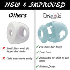 New & Improved - Door knob Baby Safety Cover - 5 Pack - Deter Little Kids from Opening Doors with A Child Proof Door Handle Lock (Blue)