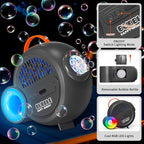 Rechargeable Bubble Machine with Upgrade RGB LED 16 Million Colors, 20000+ Bubbles Per Minute, Portable Bubble Maker for Kids, Weddings, Birthday Parties, Outdoor, Plug in or Battery Power