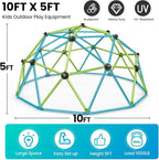 Easyego Climbing Dome, 10FT Jungle Gym with Swing for Kids 3 to 10 Outdoor Play Equipment, Supports 800lbs Toddler Play Set, Anti-Rust & Easy Assembly, Gift for Boys Girls