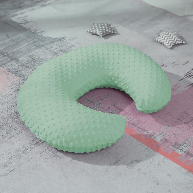 Nursing Pillow and Positioner for Breastfeeding, Ultra Soft Baby Breastfeeding Pillows for More Support for Mom and Baby, with Premium Removable Cover (Celadon)