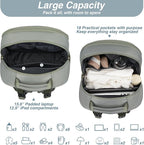 MOMUVO Diaper Bag Backpack, Quilted Baby Bag with Changing Pad & Stroller Straps & Pacifier Case, Multifunction Waterproof Travel Diaper Bags, Unisex, Olive Green