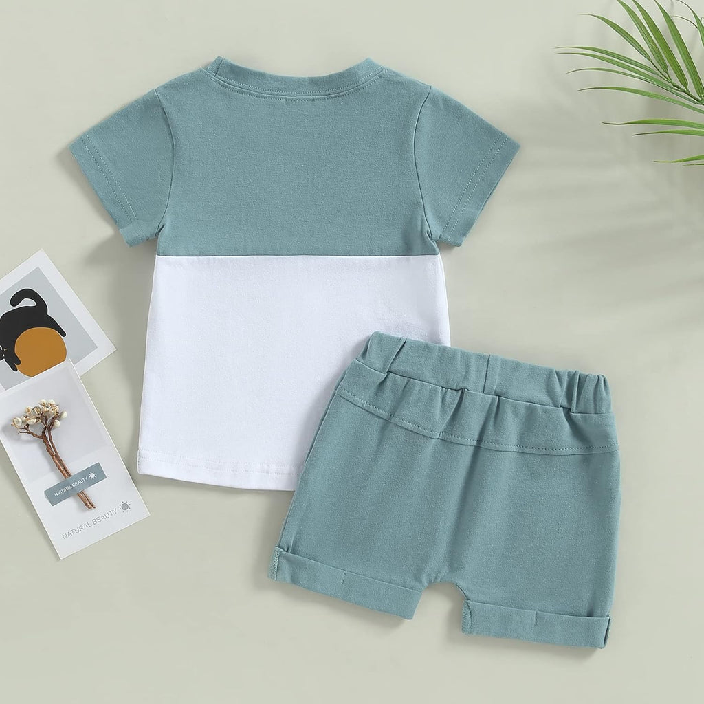 Mubineo Infant Toddler Baby Boy Summer T Shirt Shorts Outfits Short Sleeve Tee Tops Clothes Set