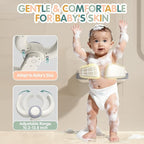 Baby Bath Support Stand Shower - Wall-Mounted Baby Shower Stand with Strong Suction Cups. Foldable Adjustable Baby Standing Support for Infants, Toddlers aged 8-36 Months. Soporte para Bañera de Bebé