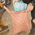 Tiny Twinkle Mess proof Waterproof Wet Dry Bag,2pk Reusable Wet Bags for Swimsuits&Baby Clothes,Leakproof Wet Bag,Waterproof Bag for Travel&Diaper bag,Wet Bags for Baby (Taupe, Dandelion)