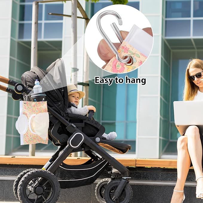 2Packs Baby Wipes Dispenser Portable Baby Wipe Holder Refillable Wet Wipes Container Reusable Travel Wipes Case, Keeps Wipes Fresh(Blue)