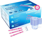 80 Count Pregnancy Tests with Cups, Bulk Pregnancy Test Strips for Detection at Home, Over 99% Accuracy, Individually Wrapped Fertility Tests, Extra-Wide 5mm HCG Tests, Pruebas De Embarazo