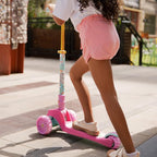 Jetson Character Kids Kick Scooter, LED Lights on Stem & Light-Up Wheels, Lightweight Frame, Height-Adjustable Handlebar, Lean-to-Steer System, Easy-Fold Mechanism