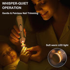 Fansidi Baby Nail Trimmer Electric – Limited Forest Serenity Green, Gentle Baby Nail File Electric| 10 Grinding Heads + 8 Replacement Pads| Quiet LED |Baby Nail Clippers for Newborn Infant Toddler