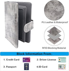 Melsbrinna Rfid Passport Holder for Travel women/Men, Cute Passport Wallet Rfid Blocking Card Slots, Rfid Passport Cover/CaseTravel Wallet, Passport Book Holder (1, Grey)