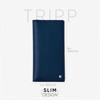 Passport Holder Travel Wallet for Men & Women, RFID Handcrafted Full Grain Leather Cover, 12 Card Slots & 4 Compartments, Gift Box & Pouch, Navy Blue