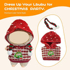 5 Complete Style Clothes Sets for 17cm Dolls - Hat & Overalls Dress Up Outfit for 17cm 15cm Dolls,Designer Outfits Bundle with Luxury/Cute/Sporty Themes, Gift for Doll Lovers (Christmas, 17cm/15cm)