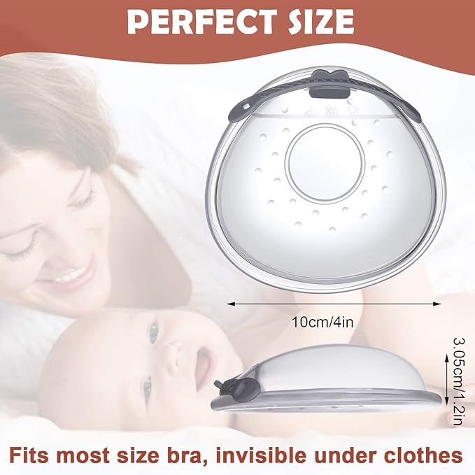 Lictin Breast Shell Breastmilk Collector for Breastfeeding-2 Pcs Silicone Breast Pad Nursing Cup Milk Saver for Nursing Moms Protect Sore Nipples Soft and Reusable with Box
