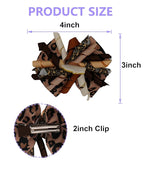 Birthday Hair Bow for Baby Girls 1 2 3 4 5 6 Years Sprinkle Decorations Party Hair Accessories for Five 5th Birthday Leopard Print