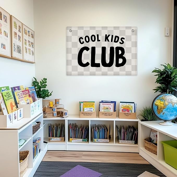 Playroom Wall Decor Banner, Multi Color, 28.5x20 Inches, Occasion: Playroom, Nursery/Bedroom (Toddler Boy)