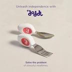 doddl 6-piece Spoon and Fork Set (3 Pairs) - Learn to use Toddler Silverware in Minutes, Toddler Utensils 1 year old & up, Baby Led Weaning Supplies