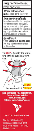 Mucinex Sinus-Max Nasal Spray Decongestant, 12 Hour Over-The-Counter Medication Nose Spray for Sinus Relief, Nasal Decongestants for Adults, Cooling Menthol, 0.75 Fl Oz (Pack of 3)