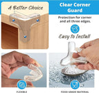 Furniture Corner & Edge Safety Bumpers, 16ft Edge Protector & 4 Clear Corner Protector Baby Proofing. Clear Corner Guards for Corner Table Protector for Kids. Cabinet Edge Protector & Corner Bumpers