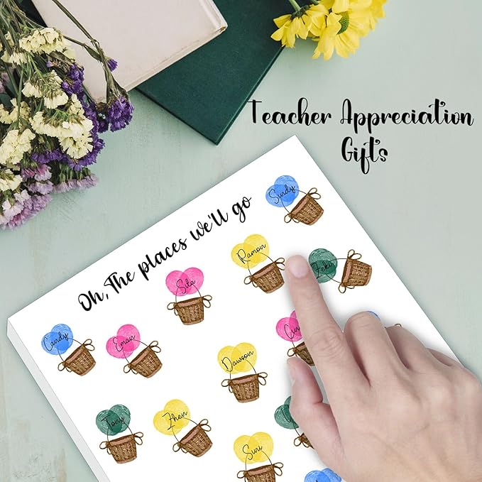 SHLINCO Teachers' Day Thank You Gifts, Suitable for Kindergarten, Primary and Middle School Classroom Souvenirs, Fingerprint Art Canvas DIY, Year-End Gifts for Class Teachers