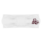 Creative Knitwear Mississippi State Bulldogs Infant Girls White Solid Hair Knot Headband Embroidered Logo - Size Newborn - 4T