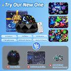 PIKOY Kids Night Light Projector,15 Colors+15 White Noise+3 Films+Remote+AUTO Timer Projector Night Light for Kids Room,Rechargeable Star Lights for Ceiling,Gifts Star Projector Lights for Bedroom