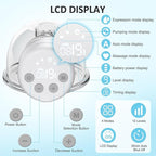 Wearable Breast Pump, Hands Free Breast Pump, Portable Electric Pump with LED Display, Ultra-Quiet and Pain Free- 4 Modes & 12 Levels, 24mm Flange, 2 PackPack