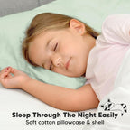 KeaBabies Toddler Pillow with Pillowcase, Jumbo 14X20 - Soft Organic Cotton Toddler Pillows for Sleeping - Machine Washable - Perfect for Travel, Toddler Bed Set (Sage)