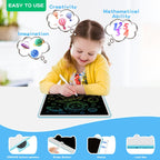 12 Inch LCD Writing Tablet for Kids Ages 3-6, Reusable Doodle Board with Stylus Pen, Drawing Pad Educational Travel Toy for Boys & Girls, Perfect Holiday & Birthday Gift Idea