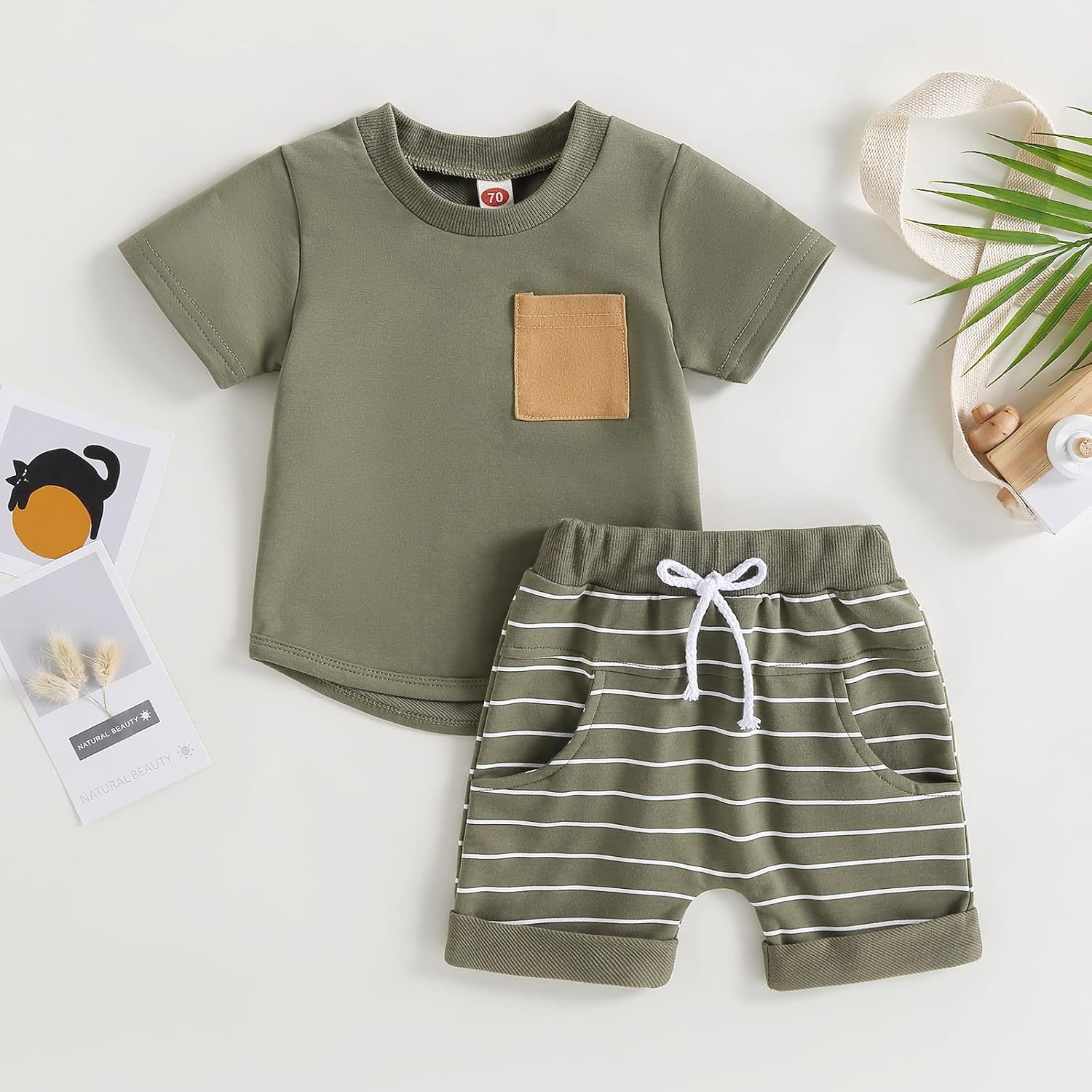 Mubineo Infant Toddler Baby Boy Summer T Shirt Shorts Outfits Short Sleeve Tee Tops Clothes Set