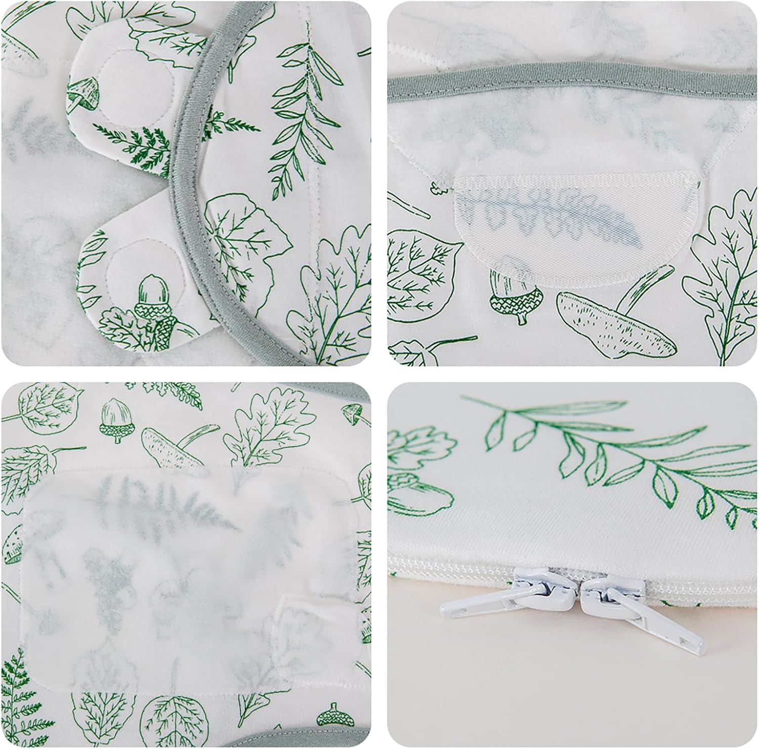 HOUSBAY Baby Swaddle Blanket Boy Girl, Super Soft 100% Cotton Newborn Adjustable Swaddles for 3-6 Months, 2-Way Zipper Sleep Sack 1 Pack