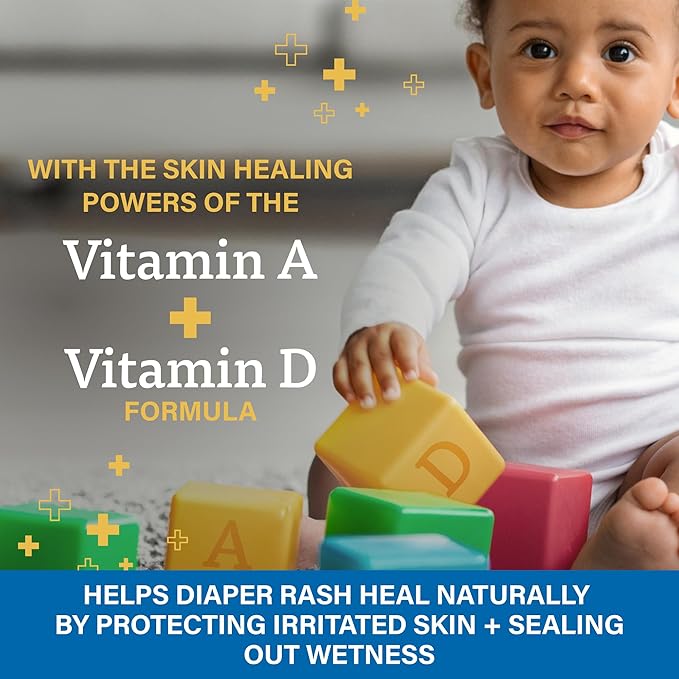 A+D Treat + Heal Zinc Oxide Diaper Rash Cream 16 oz Jar - Soothes & Treats Diaper Rash - Zinc Oxide 10% Dimethicone 1% - Easy Spreading Cream for Baby - Fast Acting