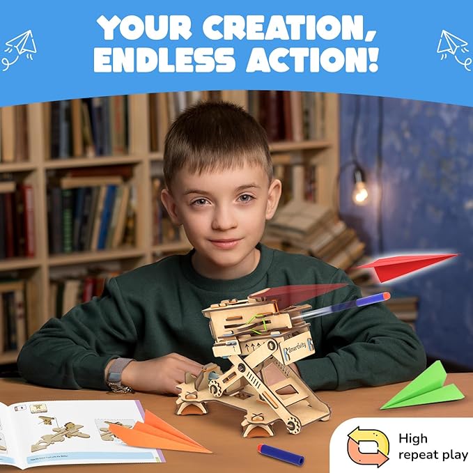 Smartivity 2in1 Hydraulic Airplanes & Darts Launcher STEM Toy for Kids Ages 6-14 Years I Birthday Gifts for Smart Kids | DIY Science Kit for Boys & Girls 6, 8,10,12,14 Years Old