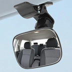 Car Interior Rearview Baby Mirror, Universal Wide Angle Convex Mirrors Clip On Mirror for Infant Toddler Child Backseat, 360° Freely Adjustable. (Black)