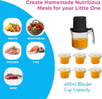 EVLA'S Double Baby Food Maker with 2 Steaming Baskets, Steamer, Blender, Grinder, Food Processor, Cook & Blends Healthy Baby Food in Minutes, Touch Screen, with 6 food pouches, Dark Grey