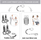 Toddler Leash for Walking, Toddler Safety Harnesses Leashes, Safety Harness with Lock for Kids, Anti Lost Wrist Link for Toddlers ，Upgrade with Reflective Tape Liner（6.5ft）for Kids