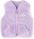 Baby Boys Girls Fleece Vest Zip Up Cute Bear Jackets Fuzzy Fall Winter Warm Clothes Newborn Outwear for Toddler Infant