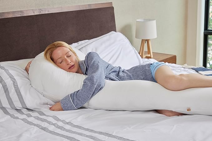 Eli & Elm Ultra Comfort Memory Foam Pregnancy Body Pillow, Unparalleled Comfort for Mom and The Bump with Unique Ergonomic Design