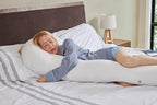 Eli & Elm Ultra Comfort Memory Foam Pregnancy Body Pillow, Unparalleled Comfort for Mom and The Bump with Unique Ergonomic Design